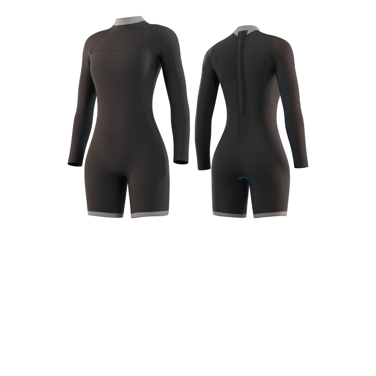 MYSTIC BRAND 3/2 LONGARM SHORTY / BACK-ZIP WOMEN